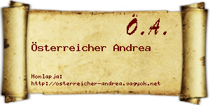 Österreicher Andrea névjegykártya