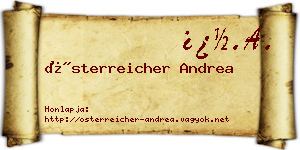 Österreicher Andrea névjegykártya