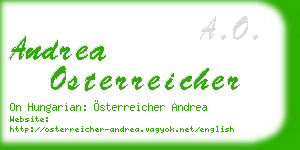 andrea osterreicher business card