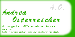 andrea osterreicher business card
